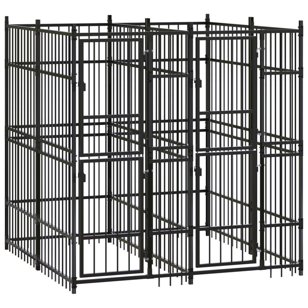 Outdoor Dog Kennel Steel 39.7 ft² Outdoor Dog Kennel Steel 39.7 ft²